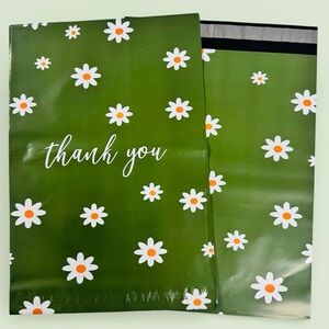 (10) 10x13 Spring Flower Thank You Poly Mailers